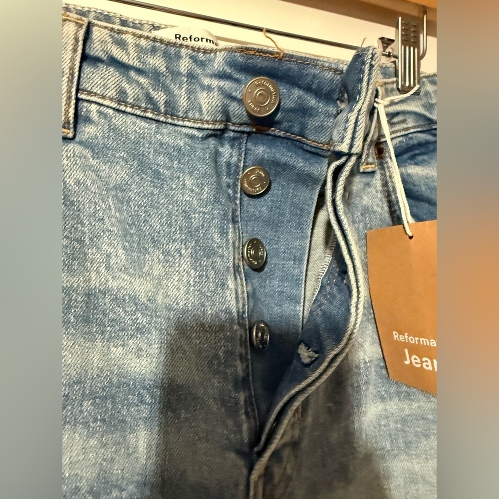 Reformation Light Blue Straight Leg Jeans - Picture 3 of 8